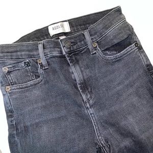 Agolde black skinny jeans with distressed ends - size 24 - super cute !!!